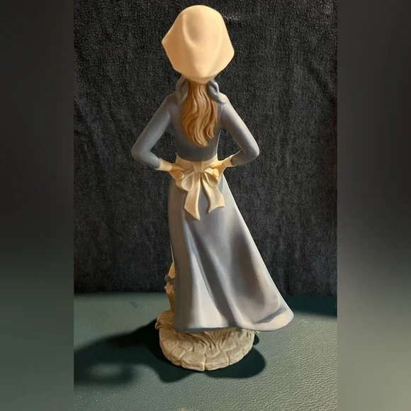 Vintage Byron Molds Ceramic Figurine• Lottie Girl with Goose & Flowers •1984 •9” - Picture 4 of 5